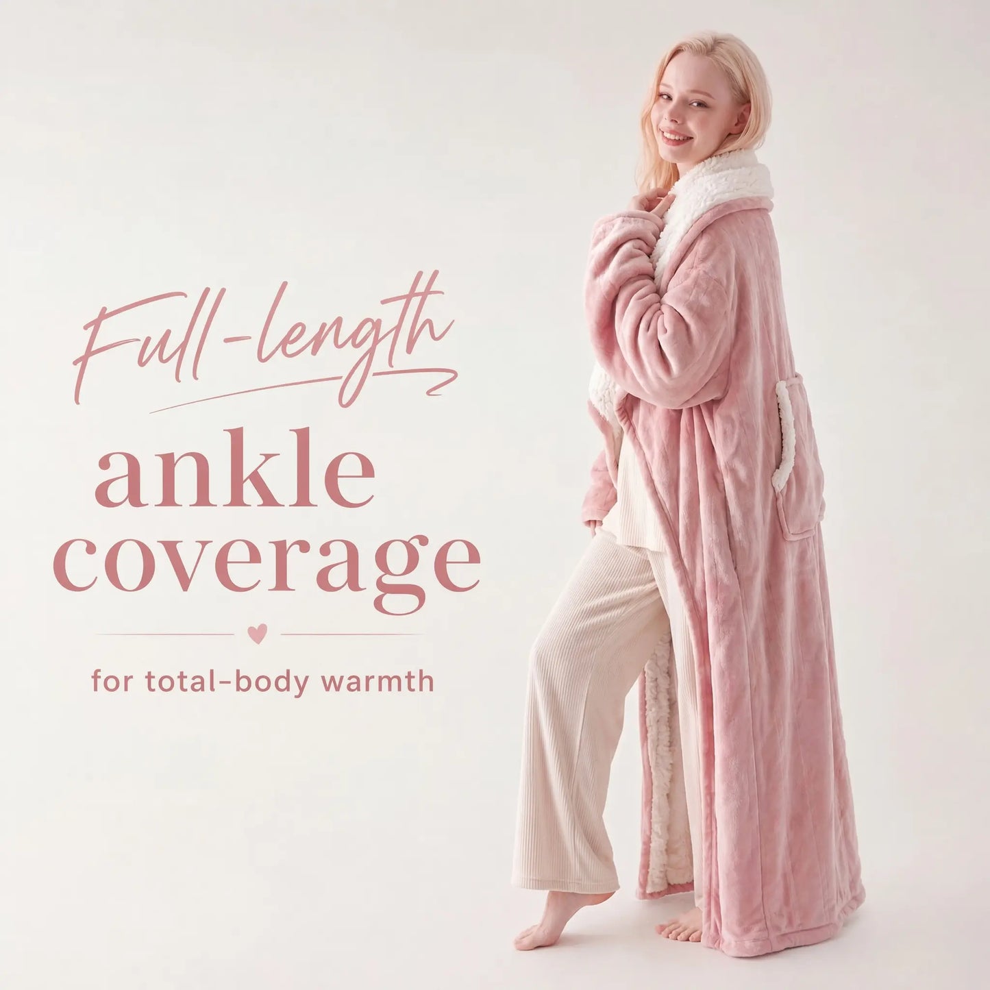 Cosybay Wearable Blanket Robe, Double-Sided Plush Flannel & Sherpa Lined Wrap Blanket with Back Pocket, Cozy Warm Wearable Throw Blanket for Lounging, Perfect Gift for Halloween Costume, 50X66Inch #Halloweenfinds #Tiktokshopbacktoschool #Dormtour