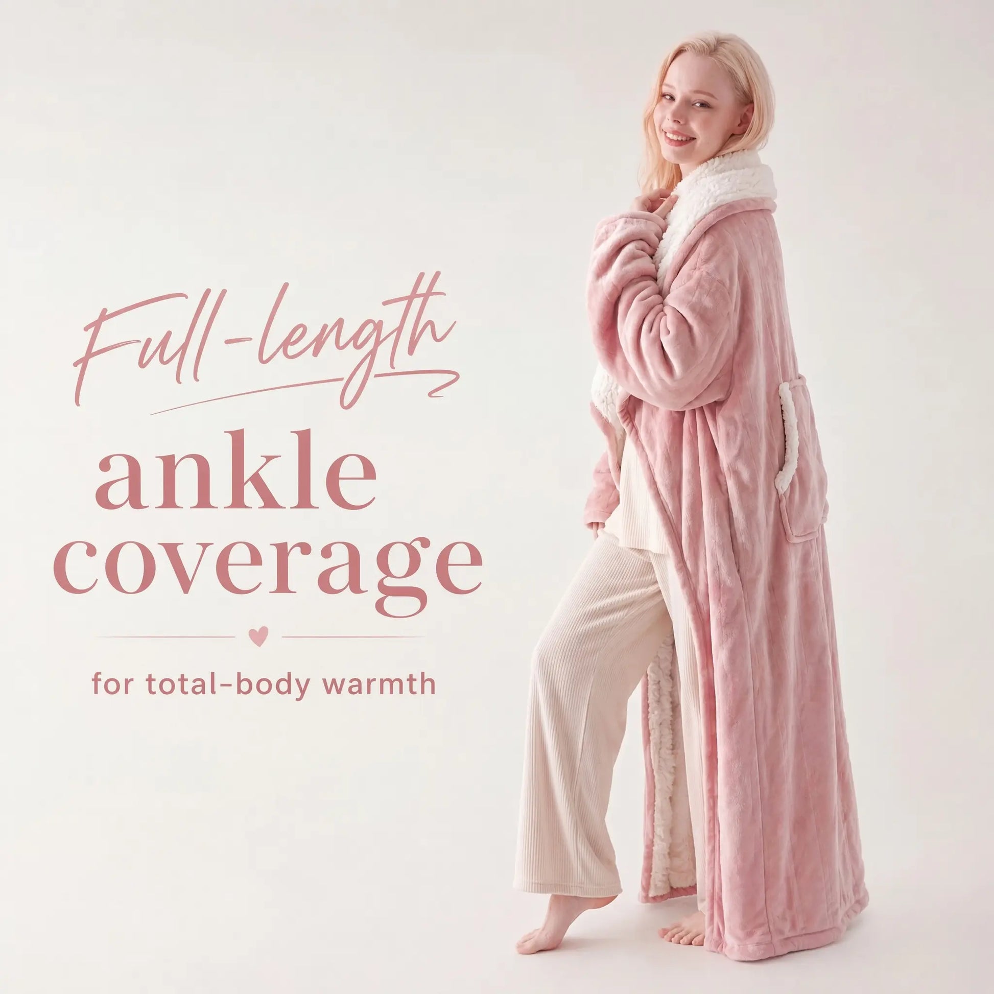 Cosybay Wearable Blanket Robe, Double-Sided Plush Flannel & Sherpa Lined Wrap Blanket with Back Pocket, Cozy Warm Wearable Throw Blanket for Lounging, Perfect Gift for Halloween Costume, 50X66Inch #Halloweenfinds #Tiktokshopbacktoschool #Dormtour