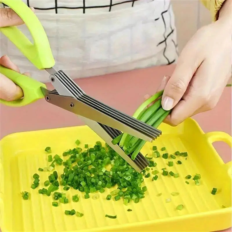 Stainless Steel Multi-Tool Kitchen Shears - 5-Layer Rust-Resist Steel Cutting Tool with Bottle Opener, Nutcracker, Can Opener, Compact Ergonomic Handle for Less Hand Fatigue, Home, Barbecue, Long Life Meats & Veggies Use