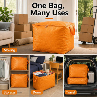 300L Extra Large Moving & Storage Bag, Thick Durable Dustproof Organizer for Clothes, Bedding, Dorm, Moving & Home Storage, Grey