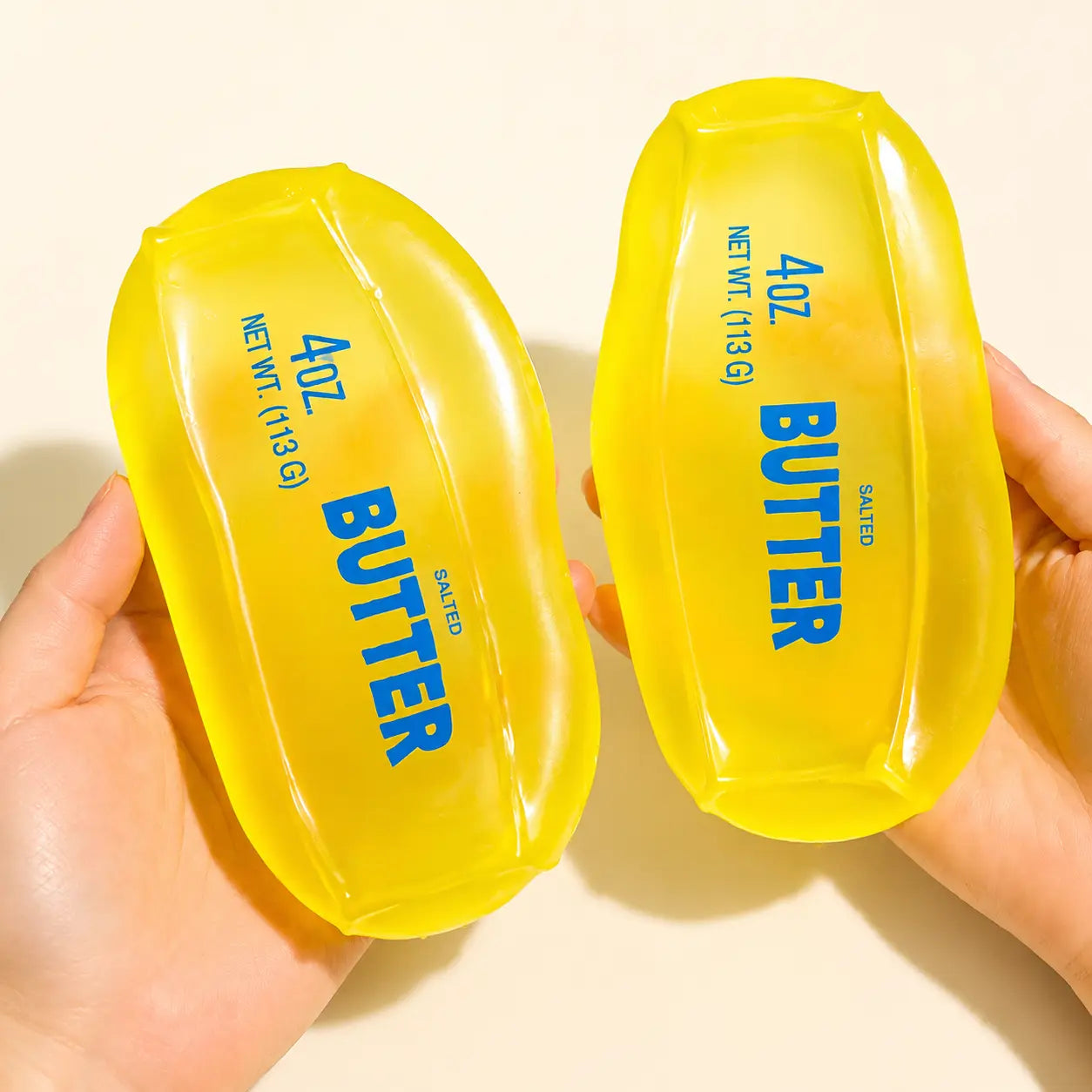 Large Petroleum Jelly-Filled Butter Stick Squishy - Ultra-Soft Moldable Shape Stress Relief Toy, Office Decor, Adult Party Gift