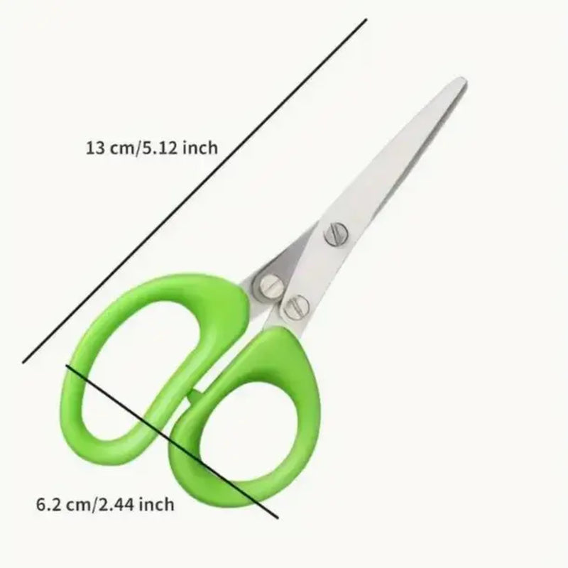 Stainless Steel Multi-Tool Kitchen Shears - 5-Layer Rust-Resist Steel Cutting Tool with Bottle Opener, Nutcracker, Can Opener, Compact Ergonomic Handle for Less Hand Fatigue, Home, Barbecue, Long Life Meats & Veggies Use